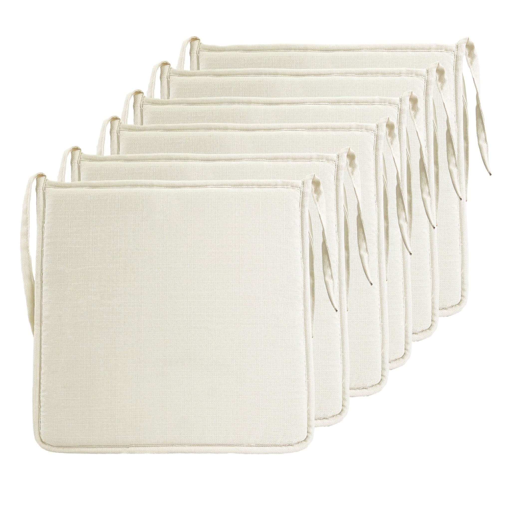 Imagen de Cojin para sillas Meishida Cojines Para Sillas Pack 6 en color Blanco de Meishida